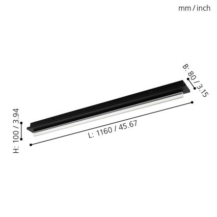 Eglo - LED lubinis šviestuvas LED/25W/230V