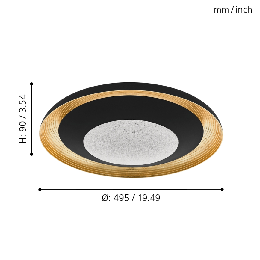 Eglo - LED Pritemdomas lubinis šviestuvas LED/24,5W/230V + Nuotolinio valdymo pultas