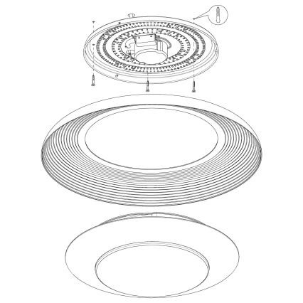 Eglo - LED Pritemdomas lubinis šviestuvas LED/24,5W/230V + Nuotolinio valdymo pultas