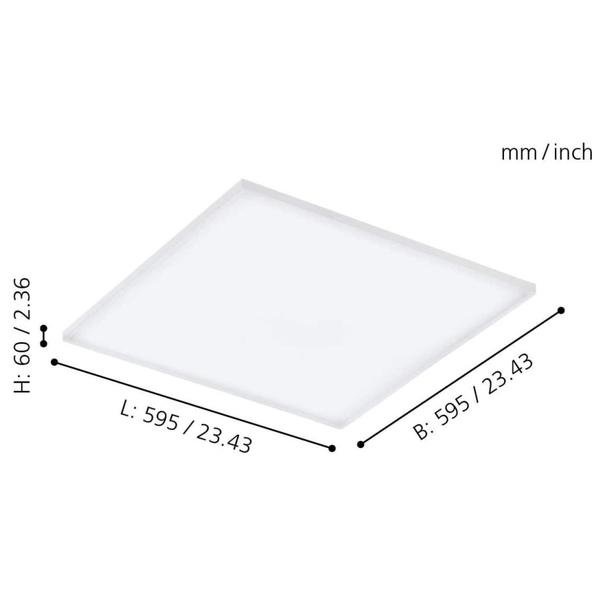 Eglo - LED RGB Reguliuojamas lubinis šviestuvas TURCONA-C LED/30W/230V + VP