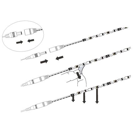 Eglo - LED juosta LED/9,6W/230V/24V 2m