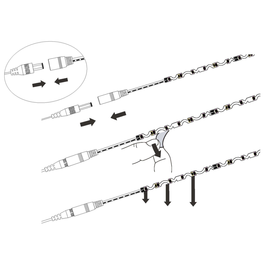 Eglo - LED juosta LED/9,6W/230V/24V 2m