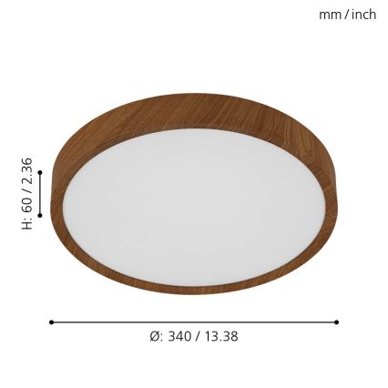 Eglo - LED lubinis šviestuvas LED/14,6W/230V