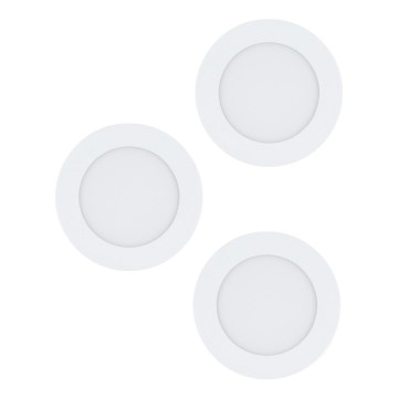 Eglo 98631 - Komplektas 3 vnt. LED įleidžiami šviestuvai FUEVA LED/5W/230V skersmuo 12 cm