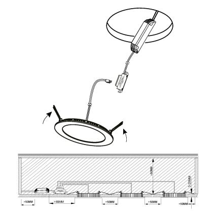 Eglo - KOMPLEKTAS 3x LED įleidžiamas lubinis vonios šviestuvas FUEVA 1xLED/2,8W/230V IP44 blizgus chromas
