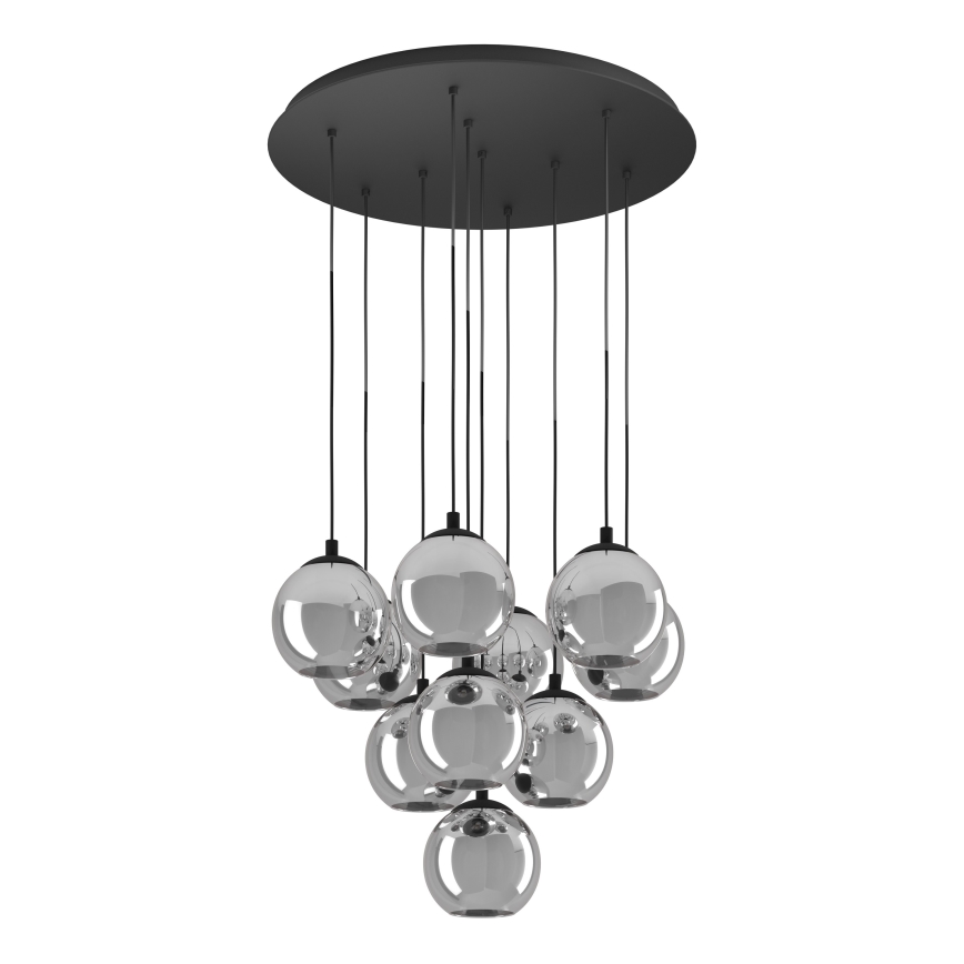 Eglo - pakabinama liustra ant laidų, 10xE27/40W/230V, juoda/blizgus chromas