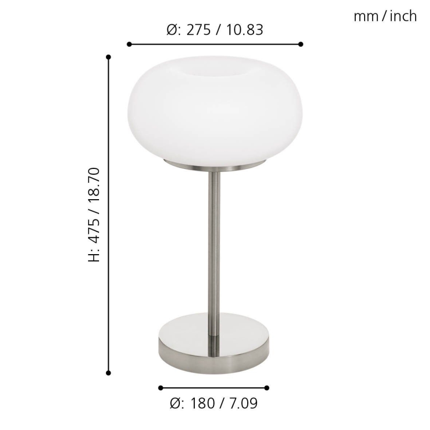 Eglo - LED RGB Pritemdomas stalinis šviestuvas OPTICA-C LED/16W/230V diametras 27,5 cm