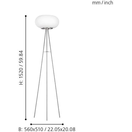 Eglo - LED RGB Reguliuojamas toršeras OPTICA-C LED/17W/230V diametras 56 cm