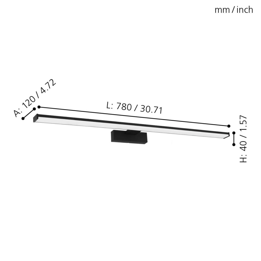 Eglo - LED vonios veidrodžio apšvietimas LED/14W/230V 4000K 78 cm IP44