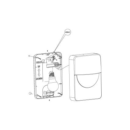 Eglo - Lauko sieninis šviestuvas 1xE27/28W/230V IP44