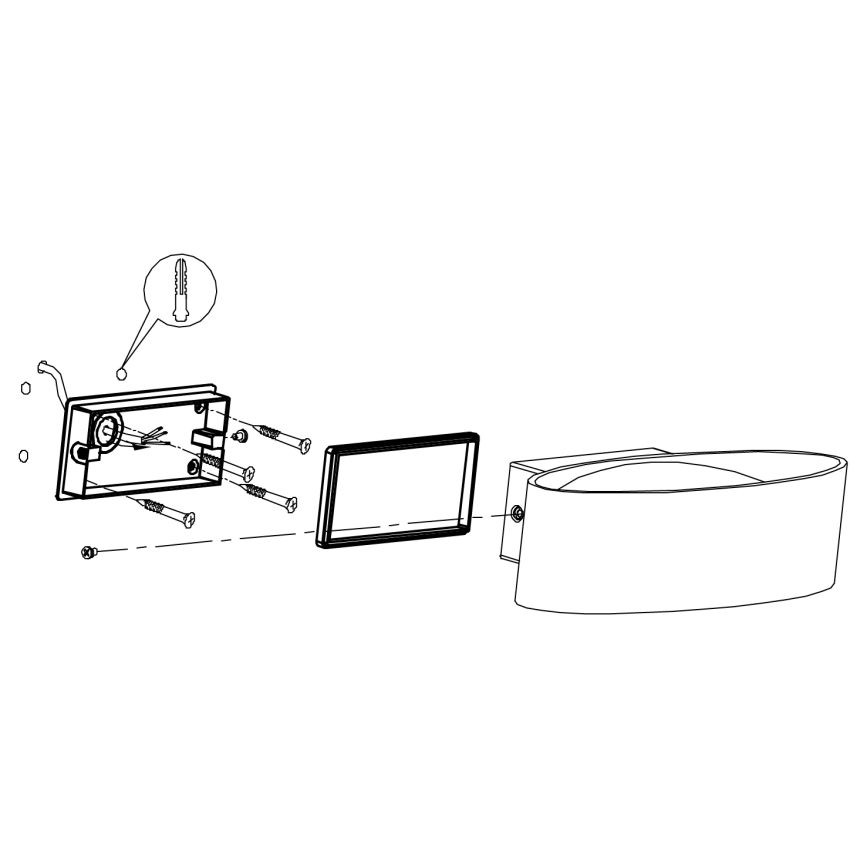 Eglo - LED Lauko sieninis šviestuvas LED/10W/230V IP44
