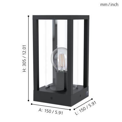 Eglo - Lauko šviestuvas 1xE27/40W/230V IP54