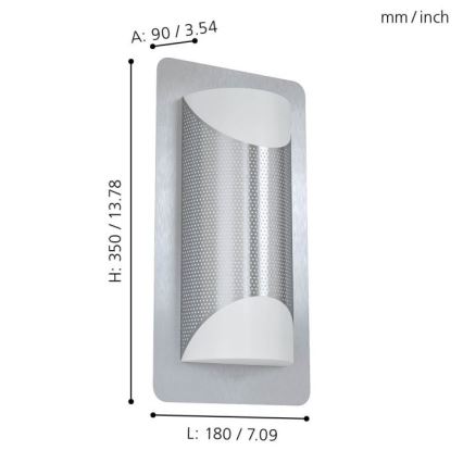 Eglo - Lauko sieninis šviestuvas 2xE27/10W/230V IP44