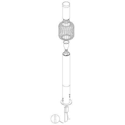 Eglo - Lauko šviestuvas 1xE27/28W/230V IP44