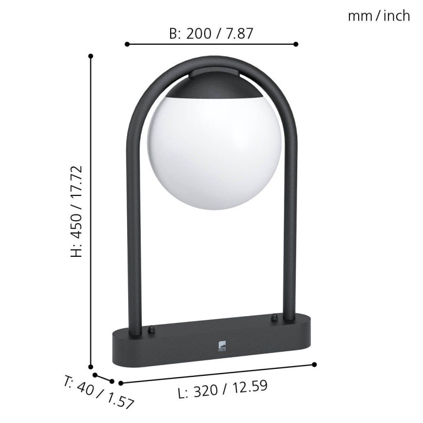 Eglo - Lauko šviestuvas 1xE27/28W/230V IP44