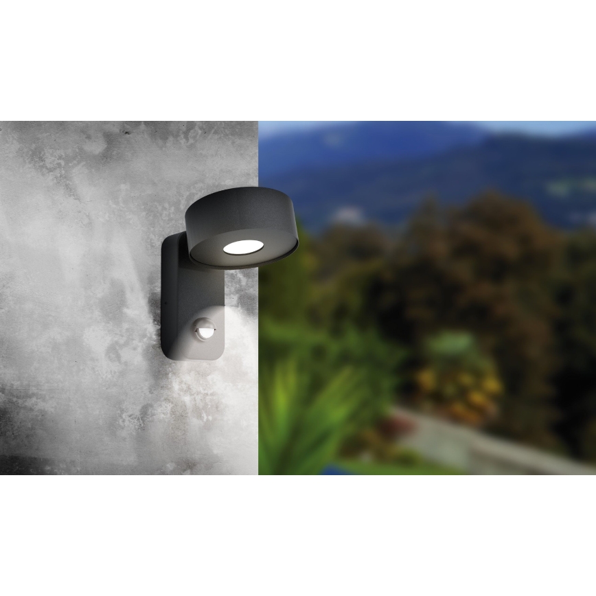Eglo 98738 - LED lauko sieninis šviestuvas su jutikliu PALOSCO LED / 6W / 230V IP44
