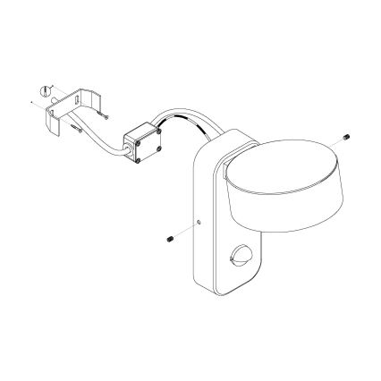 Eglo 98738 - LED lauko sieninis šviestuvas su jutikliu PALOSCO LED / 6W / 230V IP44