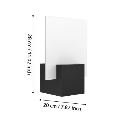 Eglo 98745 - LED lauko sieninis šviestuvas ADAMELLO LED/6W/230V IP44