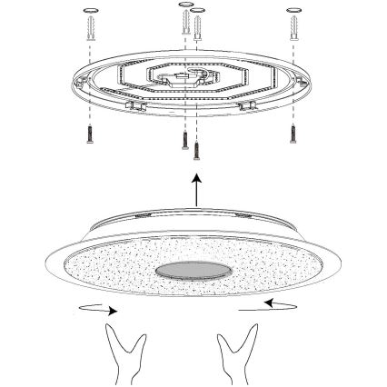 Eglo - LED RGB Reguliuojamas lubinis šviestuvas LANCIANO-C LED/53W/230V + VP