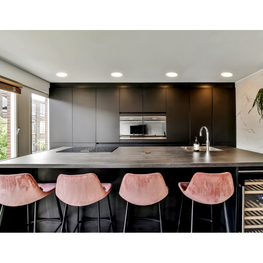 Eglo - Reguliuojamas įleidžiamas vonios kambario LED šviestuvas, 16,5 W, 230 V, IP44, ZigBee, skersmuo 21,6 cm