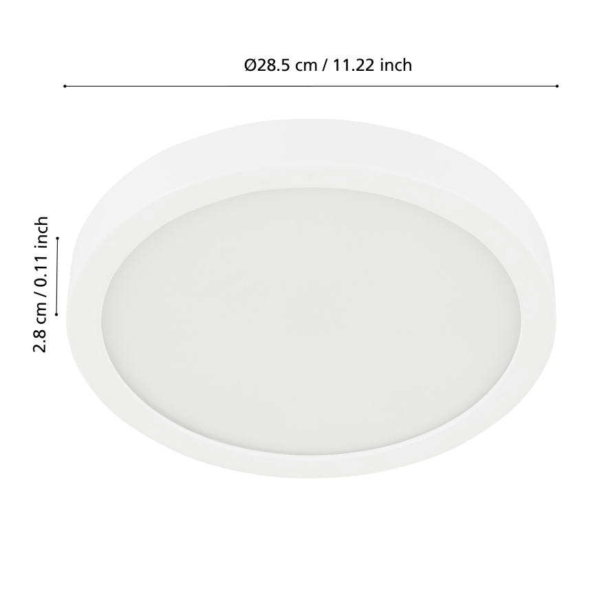 Eglo - reguliuojamas LED vonios lubų šviestuvas LED/19,5W/230V 2700-6500K IP44 ZigBee skers. 28,5 cm