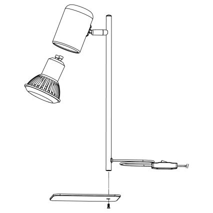 Eglo - LED Stalinė lempa 1xGU10/4,5W/230V balta