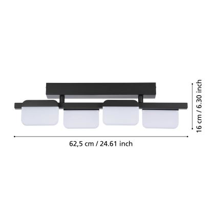 Eglo 98874 - dimeriuojamas LED prigludęs lubų šviestuvas ERVIDEL 4xLED/4,5W/230V