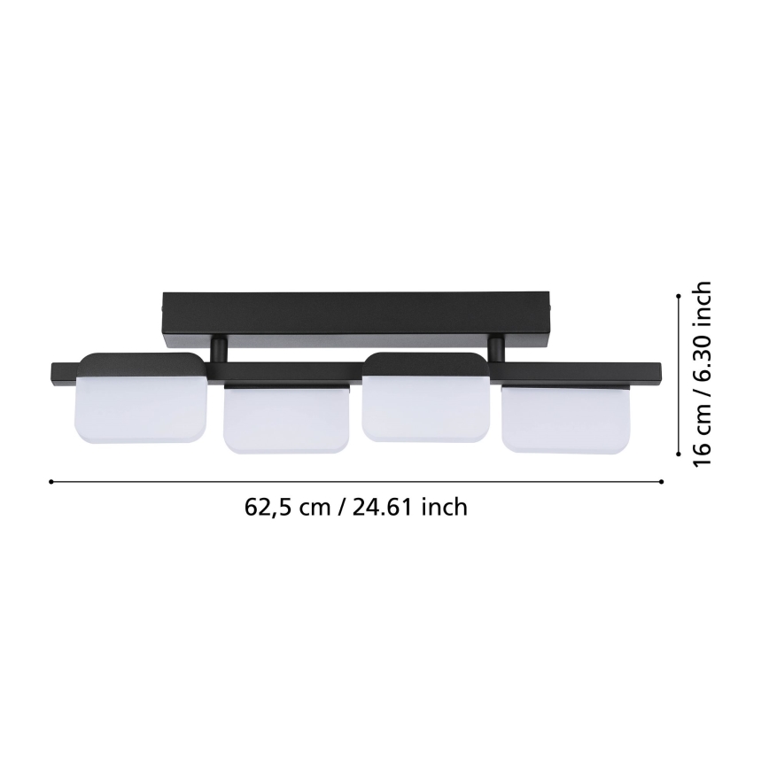 Eglo 98874 - dimeriuojamas LED prigludęs lubų šviestuvas ERVIDEL 4xLED/4,5W/230V
