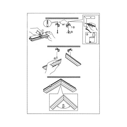 Eglo - Corner profile - LED strips 17x20x110 mm