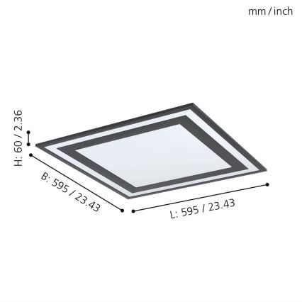 Eglo - LED lubinis šviestuvas LED/36W/230V