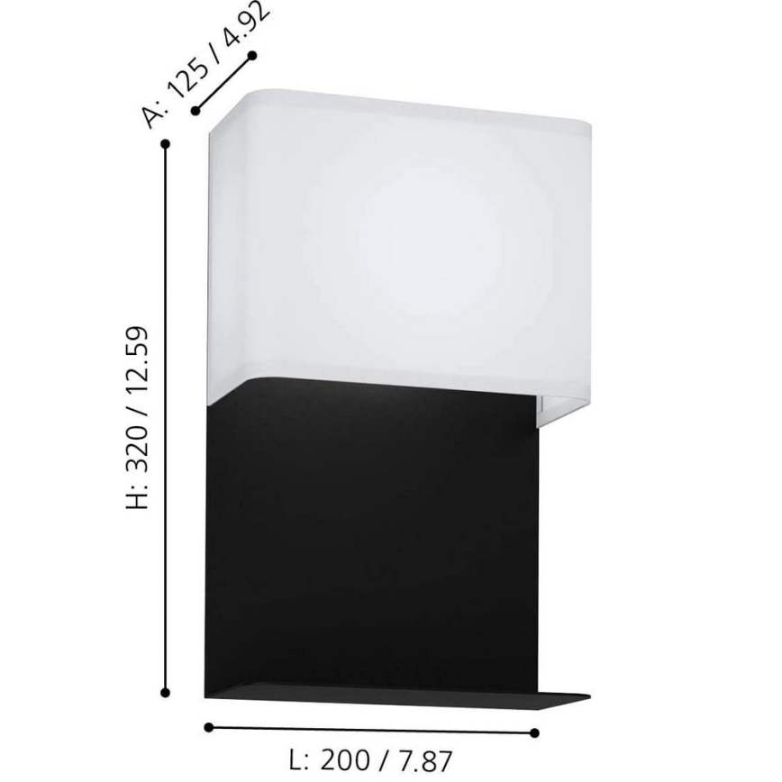 Eglo 99069 - LED Sieninis šviestuvas su lentynėle GALDAKAO LED/5,4W/230V