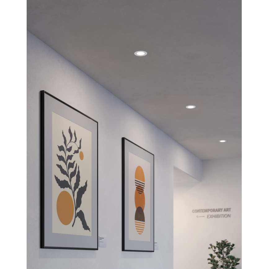 Eglo - Komplektas (3 vnt.) LED įleidžiamų lubų šviestuvų FUEVA 5 LED/2,7W/230V, skersmuo 8,6 cm