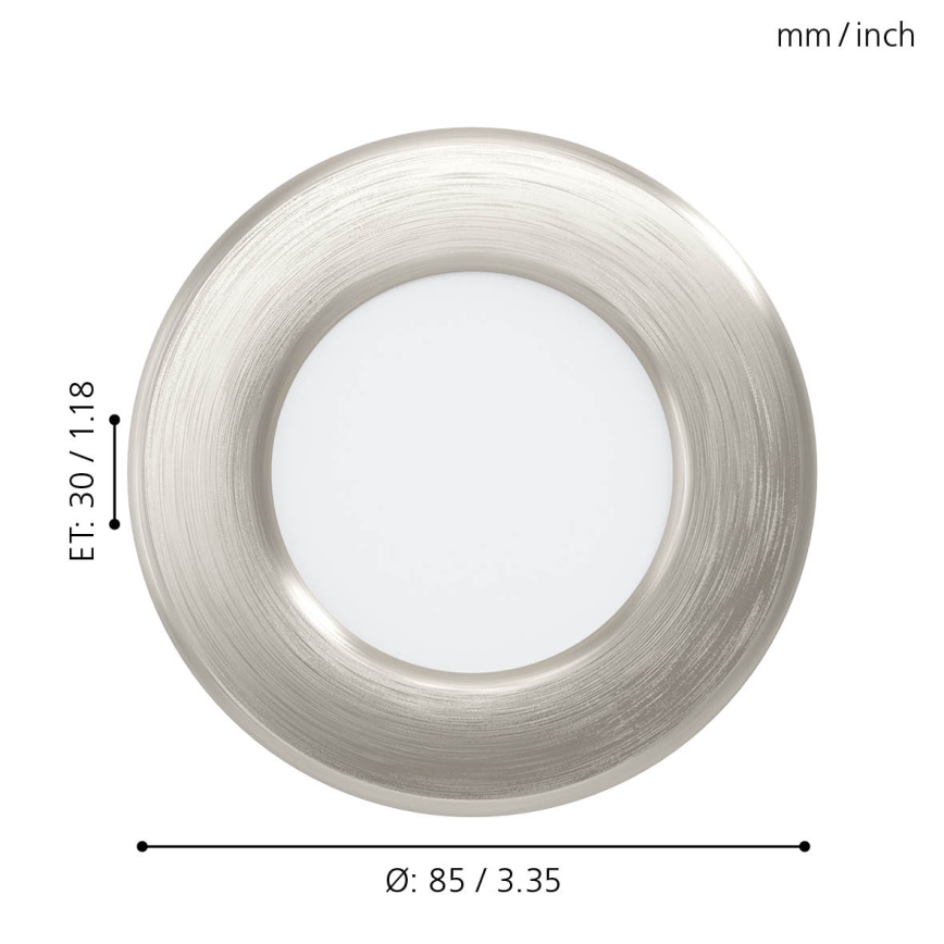 Eglo - Įleidžiamasis LED šviestuvas LED/2,7W/230V skersmuo 8,6 cm
