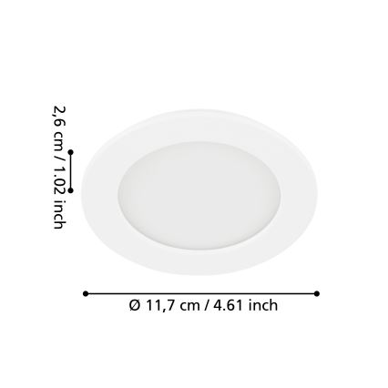 Eglo - LED Įleidžiamas šviestuvas LED/5,5W/230V