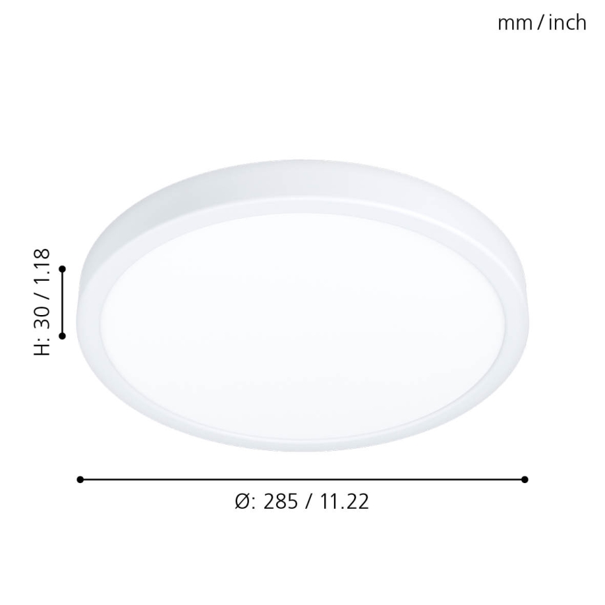 Eglo - LED Lubinis vonios šviestuvas LED/20W/230V IP44