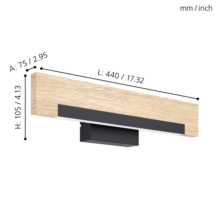 Eglo - LED sieninis šviestuvas LED/9,6W/230V