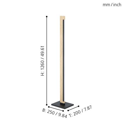 Eglo - LED Pritemdomas jutiklinis toršeras CAMACHO LED/22W/230V