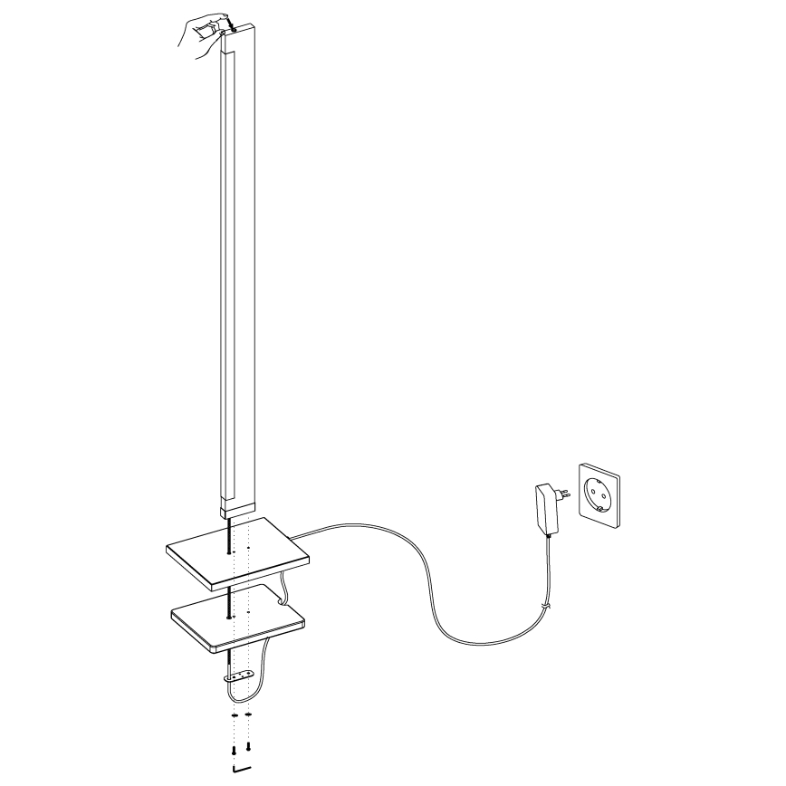 Eglo - LED Pritemdomas jutiklinis toršeras CAMACHO LED/22W/230V