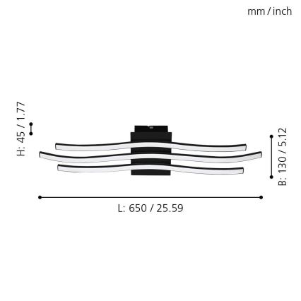 Eglo - LED lubinis šviestuvas LED/21W/230V