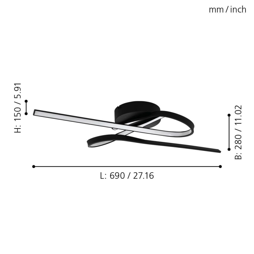 Eglo - LED lubinis šviestuvas LED/21W/230V