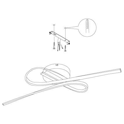 Eglo - LED lubinis šviestuvas LED/21W/230V