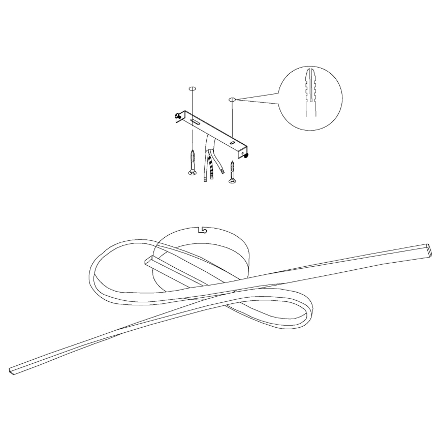 Eglo - LED lubinis šviestuvas LED/21W/230V