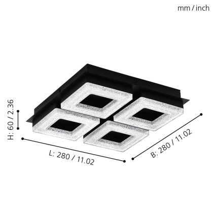 Eglo - LED lubinis šviestuvas 4xLED/4W/230V