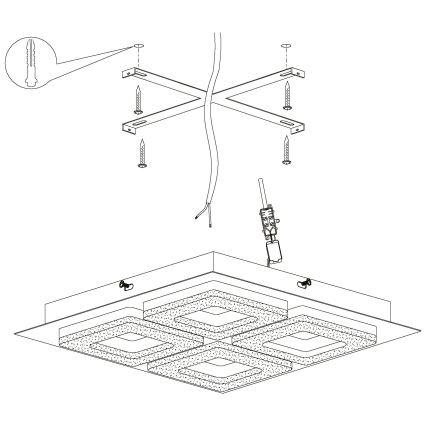 Eglo - LED lubinis šviestuvas 4xLED/4W/230V