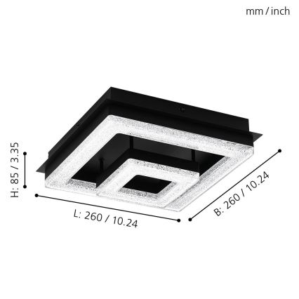 Eglo - LED lubinis šviestuvas LED/12W/230V