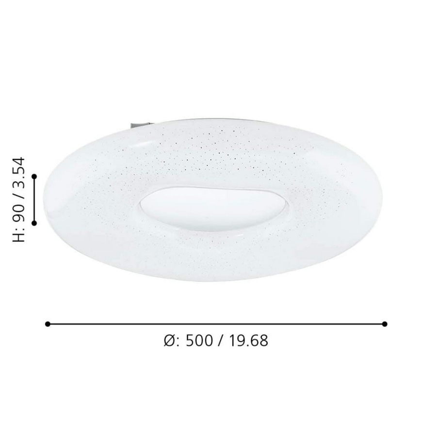 Eglo - LED Pritemdomas lubinis šviestuvas LED/24W/230V + nuotolinio valdymo pultas