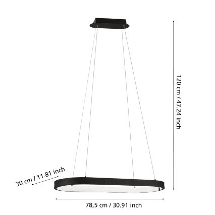 Eglo - LED Reguliuojamas pakabinamas sietynas CODRIALES LED/30W/230V