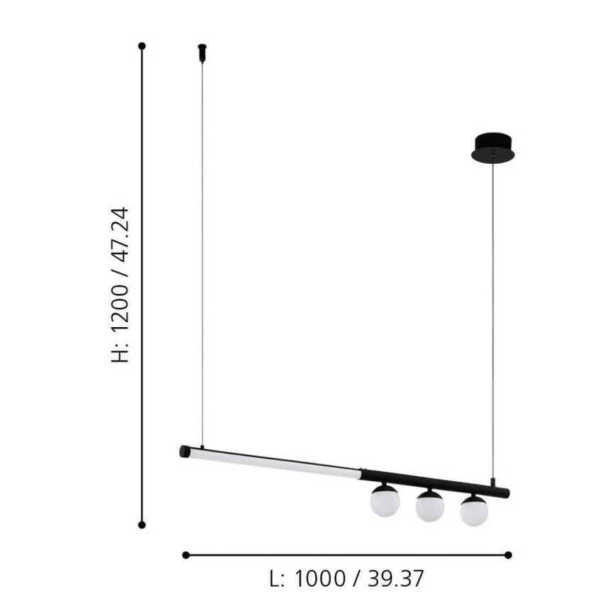 Eglo - LED sietynas, kabinamas ant virvės LED/22W/230V