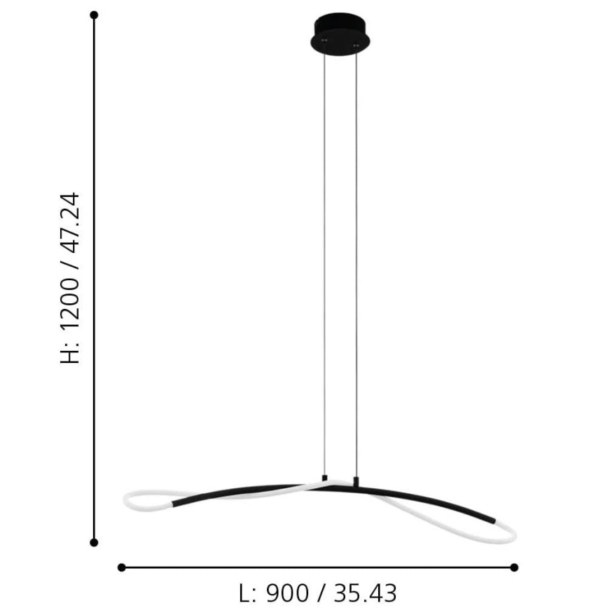 Eglo - LED sietynas, kabinamas ant virvės LED/20W/230V