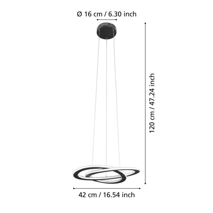 Eglo 99396 - LED pakabinamas šviestuvas ant laido ROLIMARE LED/35W/230V